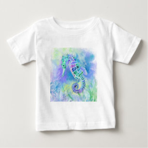 Camiseta De Bebé Caballo de mar - Maravillosa vida submarina - Dibu