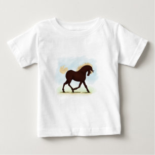 Camiseta De Bebé Caballo de Montaña Rocosa Ecuestre