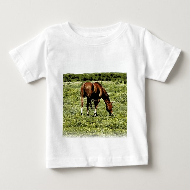 Camiseta De Bebé Caballo de Sorrel (Anverso)