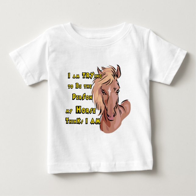 Camiseta De Bebé Caballo divertido (Anverso)