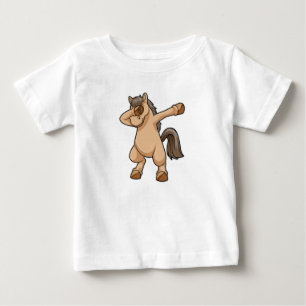 Camiseta De Bebé Caballo en Hip Hop Dance Dab