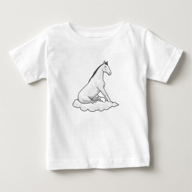 Camiseta De Bebé Caballo en la nube (Anverso)
