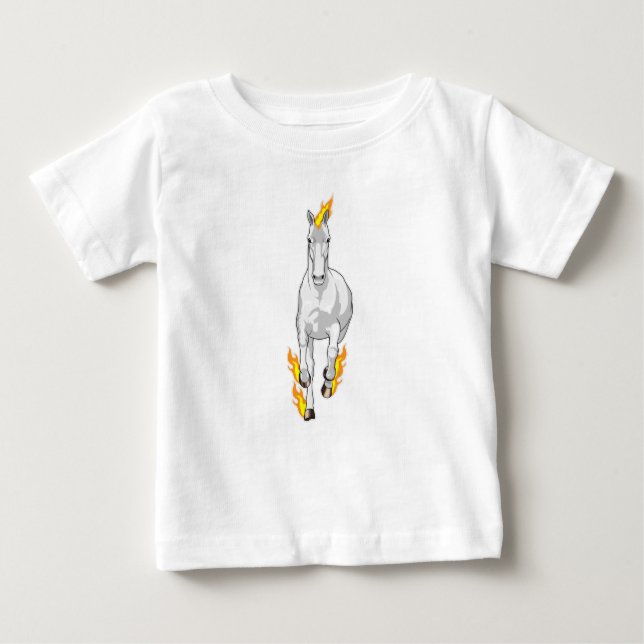 Camiseta De Bebé Caballo en Llama (Anverso)