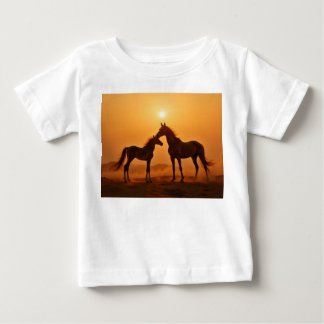 Camiseta De Bebé Caballo madre y cría