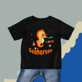 Camiseta De Bebé Caballo marino naranja