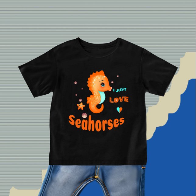 Camiseta De Bebé Caballo marino naranja (Subido por el creador)