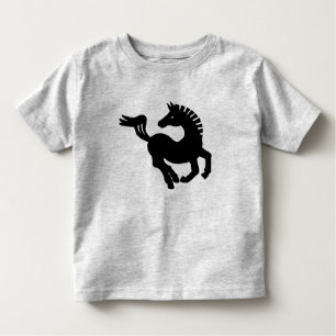 Camiseta De Bebé caballo negro