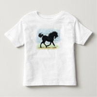 Caballo negro con gráfico de anatomía de estrella