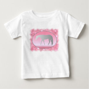 Camiseta De Bebé Caballo occidental de plata del placer en Brokeh