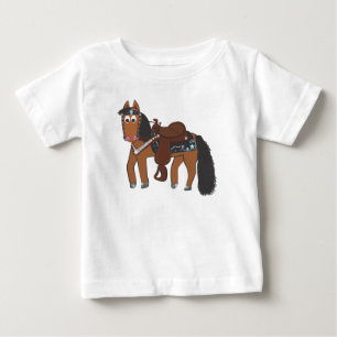 Camiseta De Bebé Caballo occidental del dibujo animado lindo