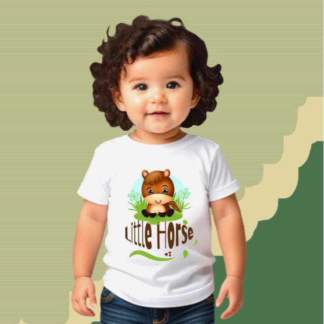 Camiseta De Bebé Caballo pequeño (Subido por el creador)