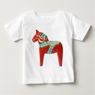 Camiseta De Bebé Caballo rojo de Dala del sueco