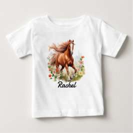 Camiseta De Bebé Caballo Salvaje Sorrel
