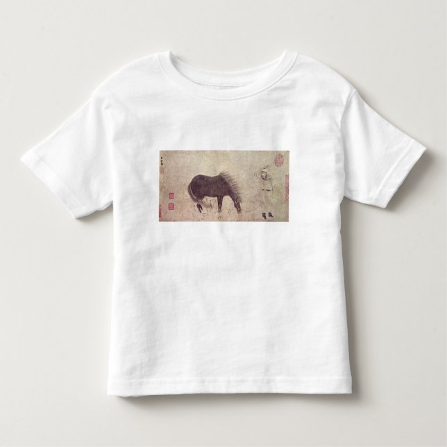 Camiseta De Bebé Caballo y novio en invierno (Anverso)