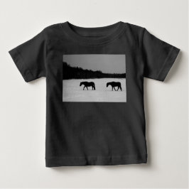 Camiseta De Bebé Caballos con iccnm de nieve