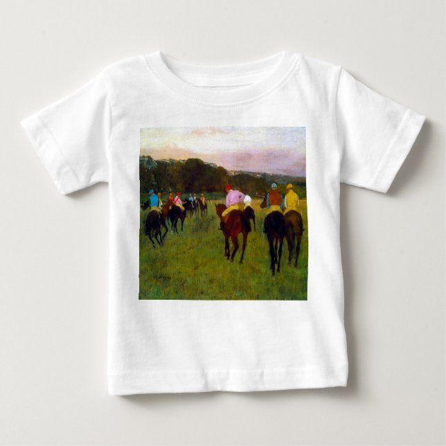 Camiseta De Bebé Caballos de carreras Edgar Degas en Longchamp (Anverso)