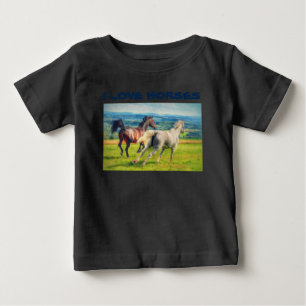 Camiseta De Bebé Caballos de Galloping