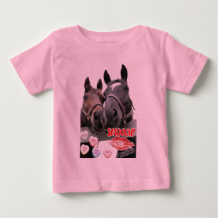 Camiseta De Bebé Caballos el día de San Valentín
