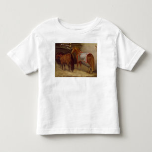 Camiseta De Bebé Caballos en los establos