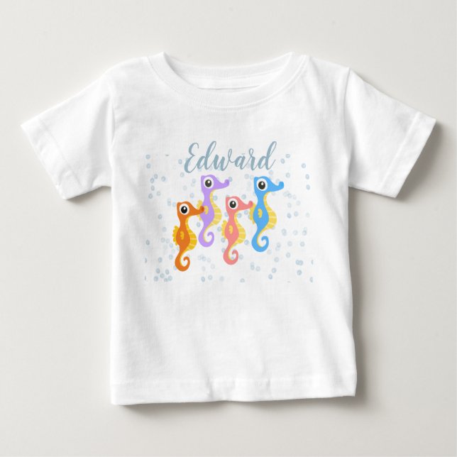 Camiseta De Bebé Caballos pequeños de mar (Anverso)