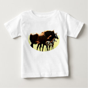 Camiseta De Bebé Caballos y Fotografía
