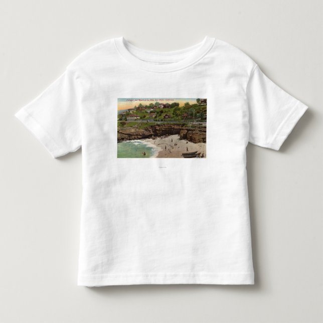 Camiseta De Bebé Cabañas y playa en La Jolla (Anverso)