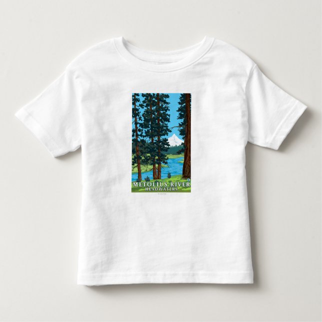 Camiseta De Bebé Cabeceras del río de Metolius, Oregon (Anverso)