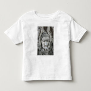 Camiseta De Bebé Cabeza de Buda de arenisca rodeada de árbol