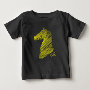 Camiseta De Bebé Cabeza de caballo abstracta - Tee de arte de línea