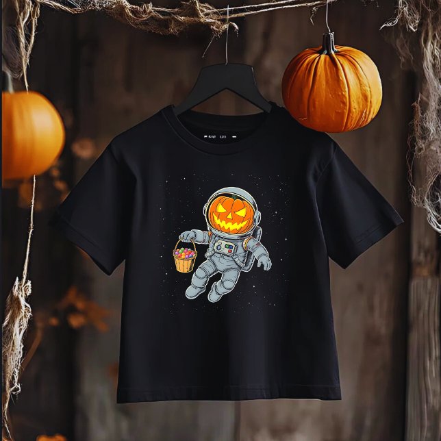 Camiseta De Bebé Cabeza de calabaza astronauta,Halloween espacial (Subido por el creador)