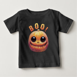 Camiseta De Bebé Cabeza de calabaza de Halloween rindiendo boo