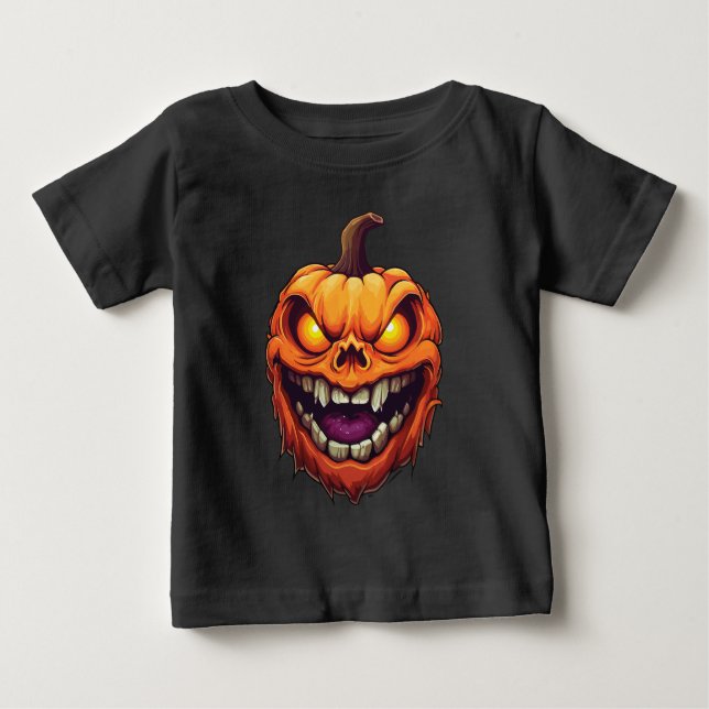Camiseta De Bebé Cabeza de calabaza siniestra (Anverso)