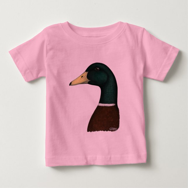 Camiseta De Bebé Cabeza de Drake del pato silvestre (Anverso)