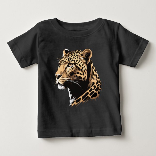 Camiseta De Bebé Cabeza de Leopardo (Anverso)