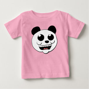Camiseta De Bebé Cabeza de Panda de Dibujos Animados