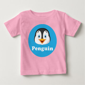 Camiseta De Bebé Cabeza de Pingüino Niños Pequeño Bebé Raglan T-Shi