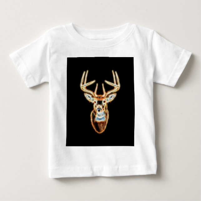 Camiseta De Bebé Cabeza de venado blanco Espíritu de energía (Anverso)