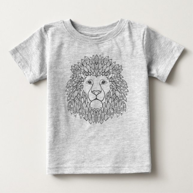 Camiseta De Bebé Cabeza inspirada del león (Anverso)