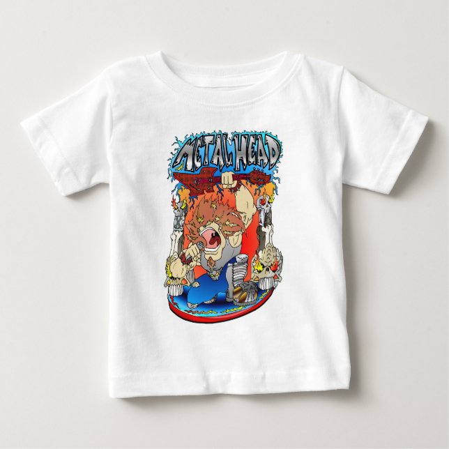 Camiseta De Bebé Cabeza metalizado (Anverso)