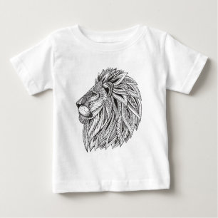 Camiseta De Bebé Cabeza modelada étnica del león
