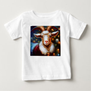 Camiseta De Bebé Cabra 4 navidades