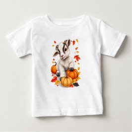 Camiseta De Bebé Cabra bebé adorable con calabazas caen