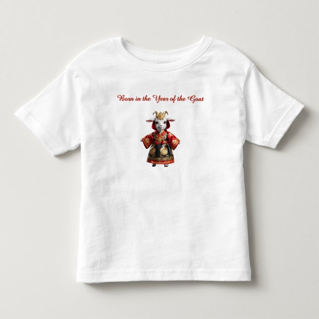 Camiseta De Bebé Cabra bebé con gran disfraz chino (Anverso)