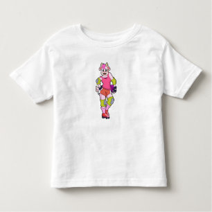 Camiseta De Bebé Cabra como patinador en línea con patines en línea