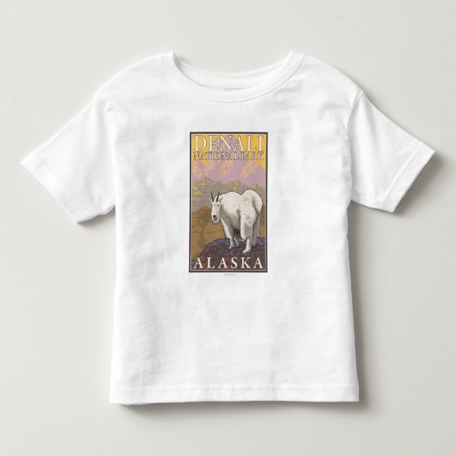Camiseta De Bebé Cabra de montaña - parque nacional de Denali, (Anverso)