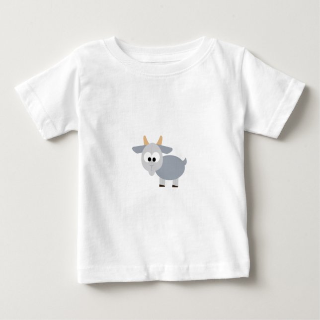 Camiseta De Bebé Cabra gris adorable (Anverso)