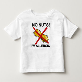 Camiseta De Bebé Cacahuete NINGUNAS nueces soy alérgico