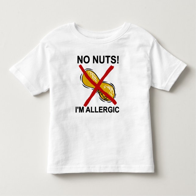 Camiseta De Bebé Cacahuete NINGUNAS nueces soy alérgico (Anverso)