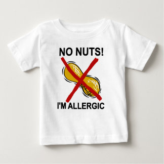 Camiseta De Bebé Cacahuete NINGUNAS nueces soy alérgico