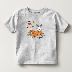 Camiseta De Bebé Cacahuetes   Boo de parche de calabaza de Snoopy!